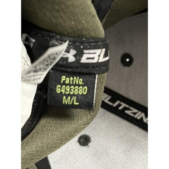 Under Armour Blitzing Hat Cap Stretch Fit Adult M/L Graphic Print Mens Green - Picture 6 of 6